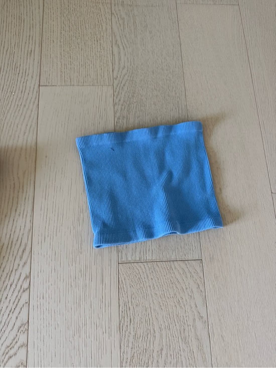 Garage Tops - Garage Blue Ribbed Tube Crop Top